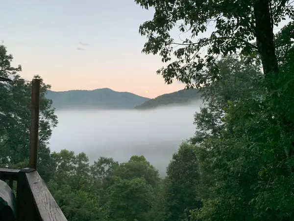 Morning fog over the Western North Carolina mountains